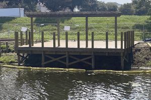Commercial bulkhead built on Florida river