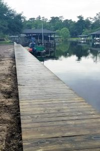 Bulkhead with wood deck
